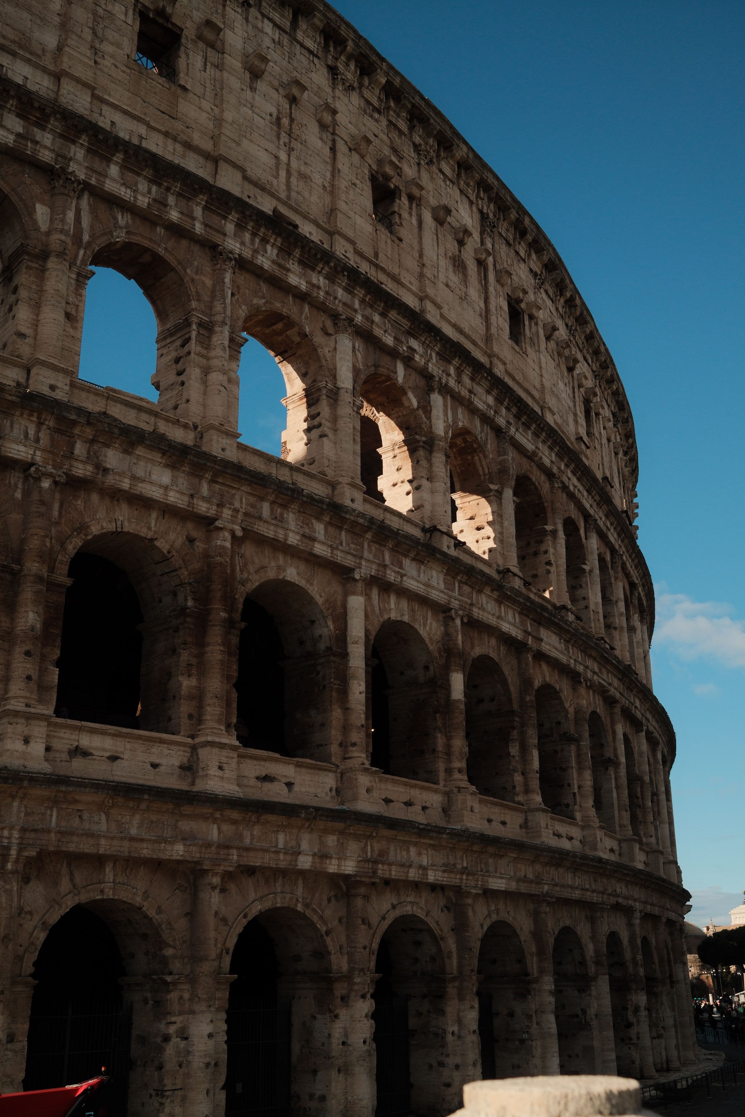 Colosseum façade at dawn, Rome