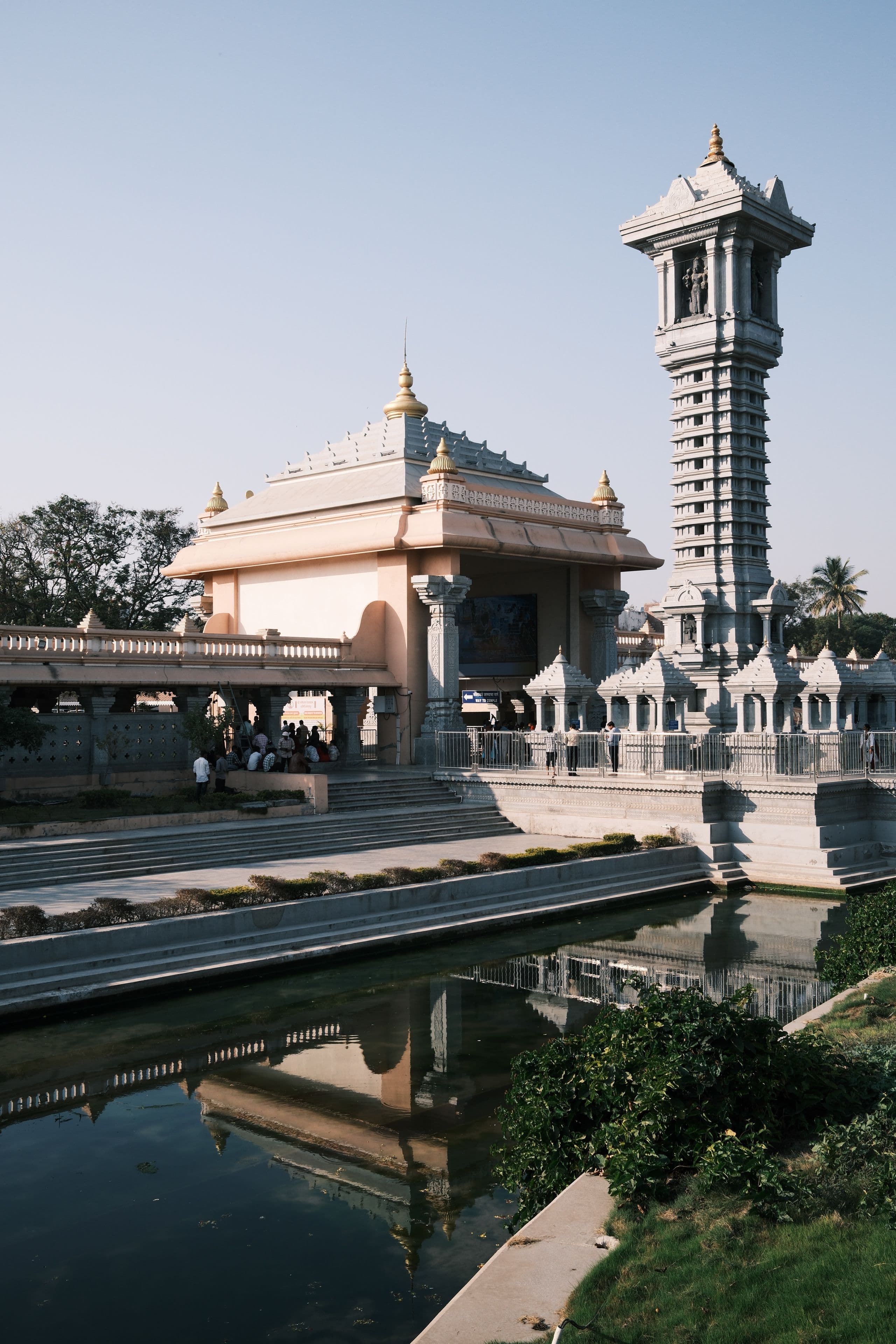 Temple complex and water tank, India
